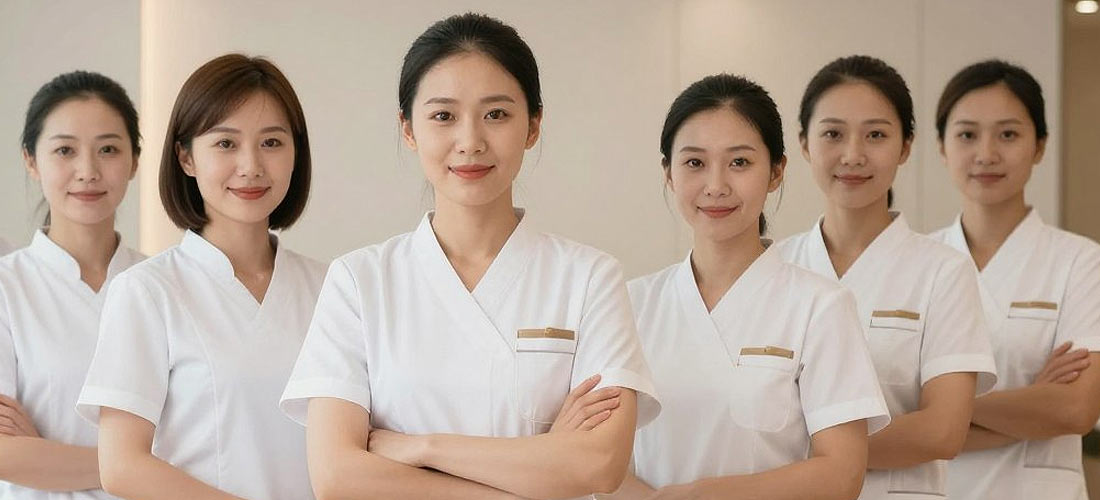 Professional B2B massage service team in Kuala Lumpur ready to serve clients