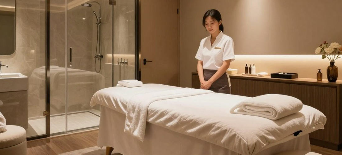 Luxury incall massage room provided for b2b massage klang sessions