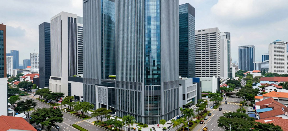 Modern Petaling Jaya cityscape showing accessibility to B2B massage services