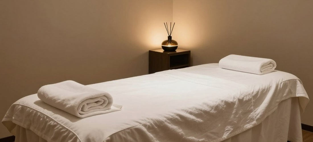 Comfortable massage room setup in Seremban with professional ambiance